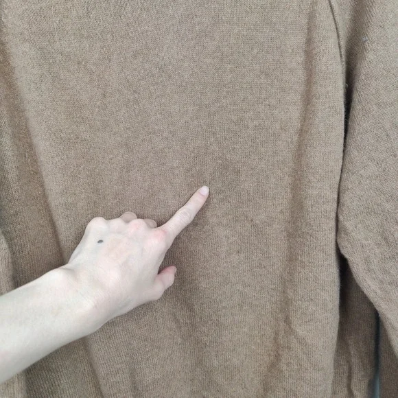 Carroll & Co Sweater Mens 40 Tan Wool Angora Crewneck Raglan Scotland Old Money - Picture 4 of 10